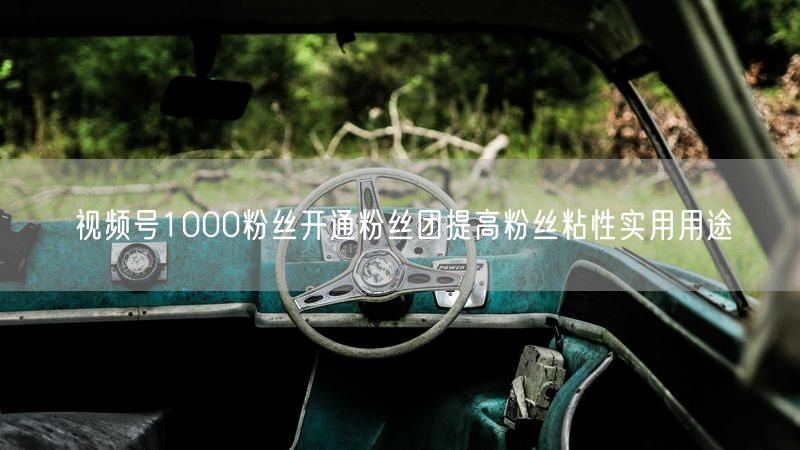 视频号1000粉丝开通粉丝团提高粉丝粘性实用用途