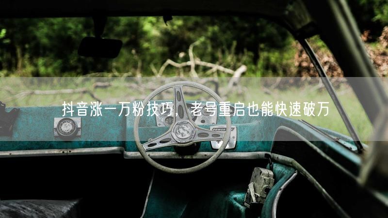 抖音涨一万粉技巧，老号重启也能快速破万