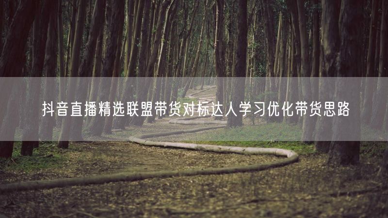 抖音直播精选联盟带货对标达人学习优化带货思路
