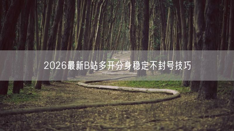 2026最新B站多开分身稳定不封号技巧