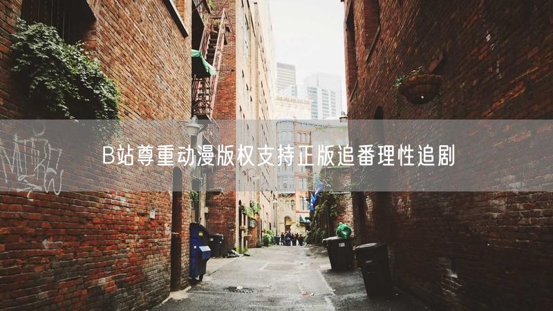B站尊重动漫版权支持正版追番理性追剧