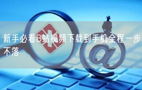 新手必看B站视频下载到手机全程一步不落