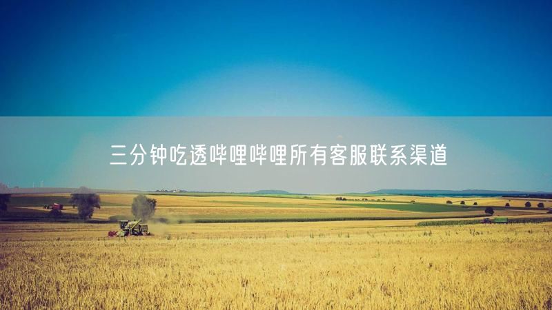 三分钟吃透哔哩哔哩所有客服联系渠道