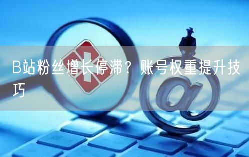B站粉丝增长停滞？账号权重提升技巧
