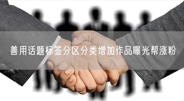 善用话题标签分区分类增加作品曝光帮涨粉