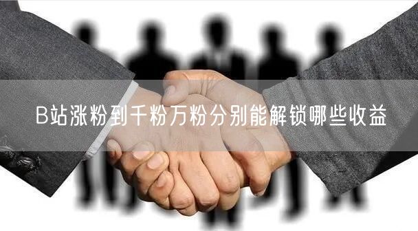 B站涨粉到千粉万粉分别能解锁哪些收益
