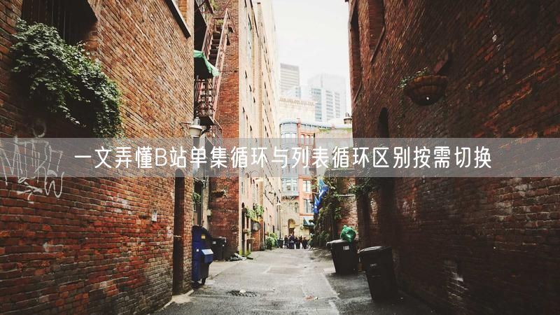 一文弄懂B站单集循环与列表循环区别按需切换