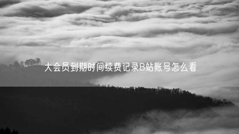 大会员到期时间续费记录B站账号怎么看