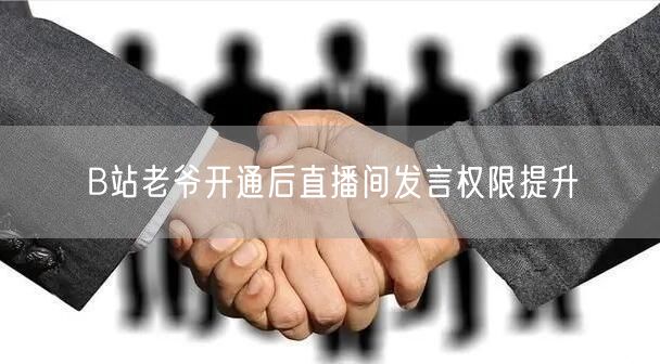 B站老爷开通后直播间发言权限提升