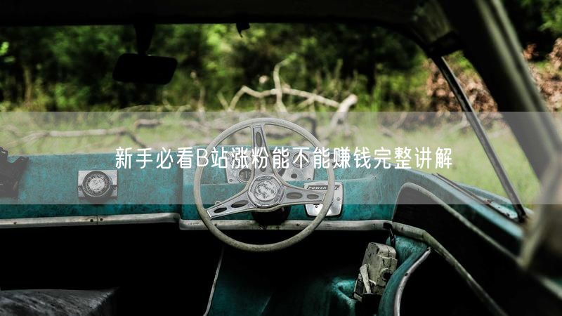 新手必看B站涨粉能不能赚钱完整讲解