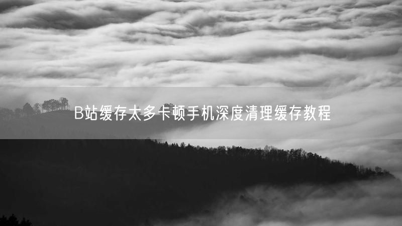 B站缓存太多卡顿手机深度清理缓存教程