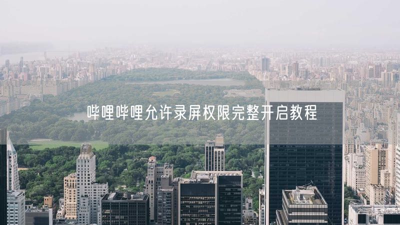 哔哩哔哩允许录屏权限完整开启教程