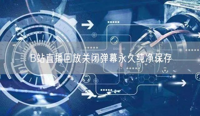 B站直播回放关闭弹幕永久纯净保存