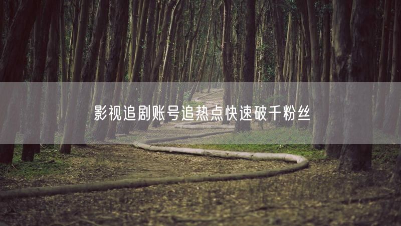影视追剧账号追热点快速破千粉丝