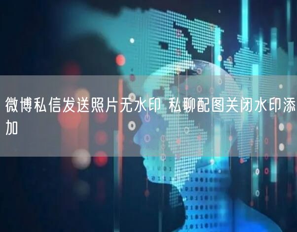微博私信发送照片无水印 私聊配图关闭水印添加