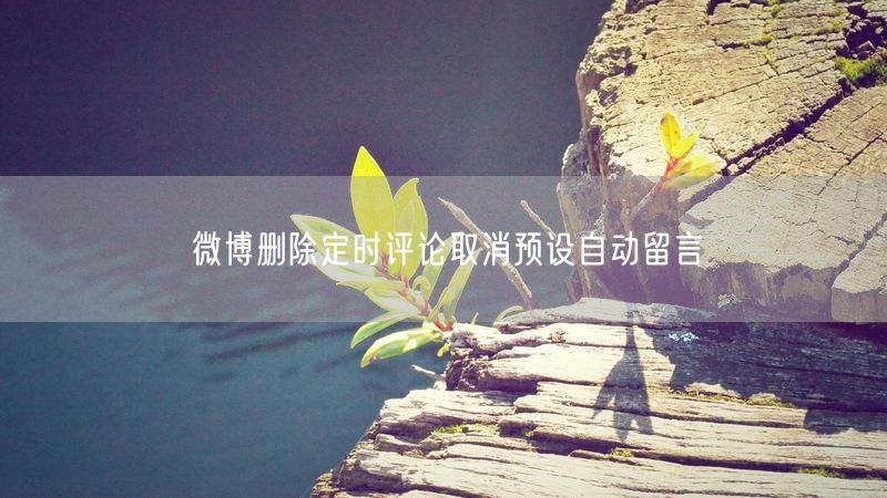 微博删除定时评论取消预设自动留言